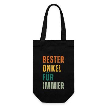 Witziges Onkel T-Shirt Designs als Geschenkidee - Geschenkbeutel für Flaschen - Schwarz - Vorne