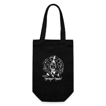 ENGLISH SPRINGER SPANIEL Portrait Wilsigns - Gift Bag for Bottles - black - Front