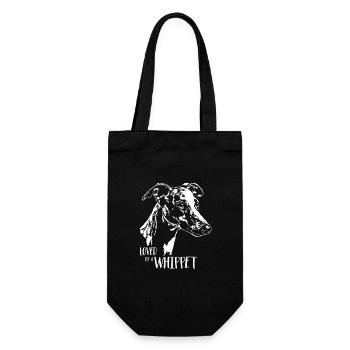 Aimé par un chien whippet disant chiens Wilsigns - Sac à bouteille - noir - Devant