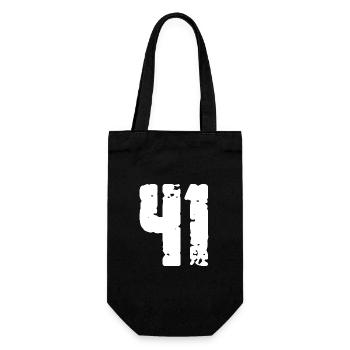 41 Zahl Vintage - Geschenkbeutel für Flaschen - Schwarz - Vorne