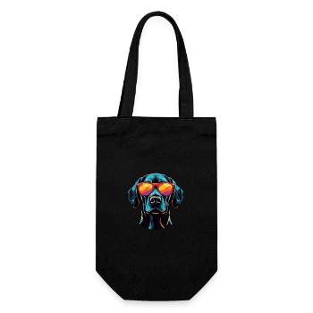 Labrador Dog Head Portrait Cool - Gift Bag for Bottles - black - Front