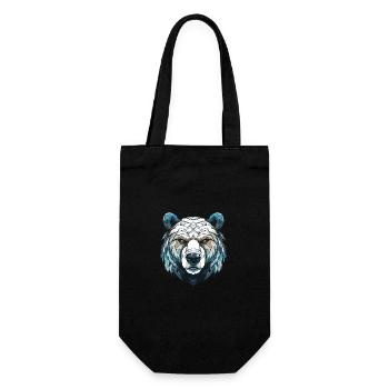 Polar Bear Portrait Polar Bear - Gift Bag for Bottles - black - Front