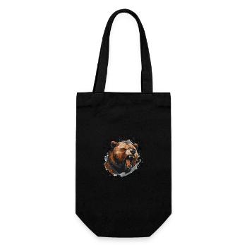Tête de grizzli Icône Animal - Sac à bouteille - noir - Devant