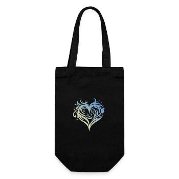 Heart Tribal - Gift Bag for Bottles - black - Front