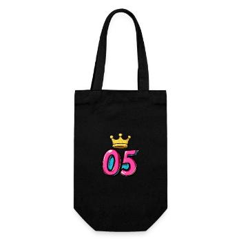 5 Number Jersey Crown - Gift Bag for Bottles - black - Front