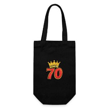 70 Number Jersey Crown - Gift Bag for Bottles - black - Front