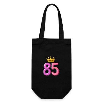 85 Number Jersey Crown - Gift Bag for Bottles - black - Front