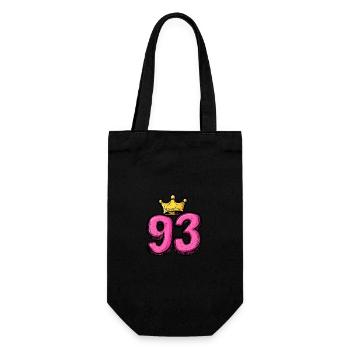 93 Number Jersey Crown - Gift Bag for Bottles - black - Front