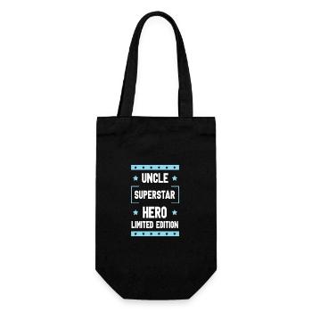Onkel Limited Edition Spruch - Geschenkbeutel für Flaschen - Schwarz - Vorne