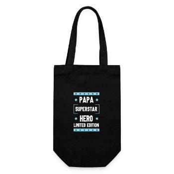 Papa Limited Edition Spruch Dad Vatertag - Geschenkbeutel für Flaschen - Schwarz - Vorne