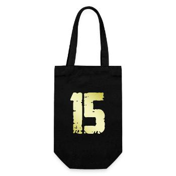 15 Nombre Vintage - Sac à bouteille - noir - Devant