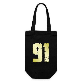 91 Number Vintage - Gift Bag for Bottles - black - Front