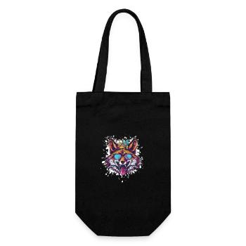 Fuchs Lustig - Geschenkbeutel für Flaschen - Schwarz - Vorne