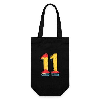 11 Number Comic - Gift Bag for Bottles - black - Front