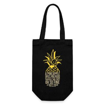 Pineapple Fruit Food Fruit Cooking Poem Gift - Gift Bag for Bottles - black - Front