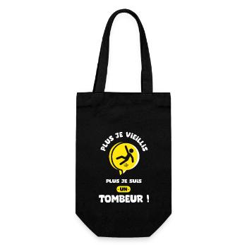 plus je vieillis plus je suis un tombeur - Sac à bouteille - noir - Devant