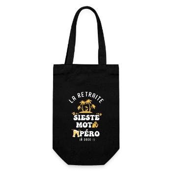 motard humour retraite sieste moto apéro - Sac à bouteille - noir - Devant