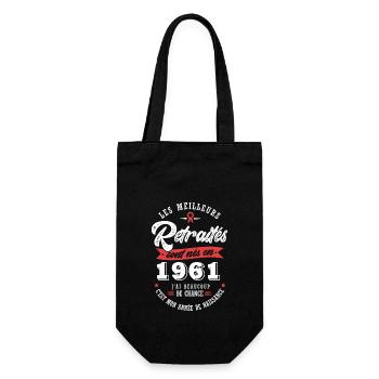 1961 anniversaire retraité né en 1961 - Sac à bouteille - noir - Devant