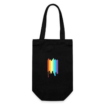 LGBT Regenbogenfarbe - Geschenkbeutel für Flaschen - Schwarz - Vorne