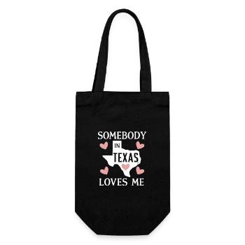 Texas State Texaner Texas - Geschenkbeutel für Flaschen - Schwarz - Vorne