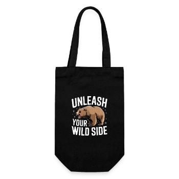 Bear Grizzly Bear Brown Bear Bear - Gift Bag for Bottles - black - Front