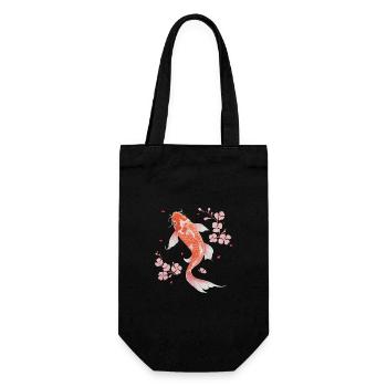Koi Poisson Carpe Japon Chine Poisson - Sac à bouteille - noir - Devant