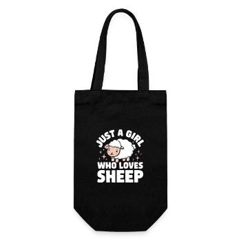 Schaf Schafe Bauer Lamm Landwirt - Geschenkbeutel für Flaschen - Schwarz - Vorne