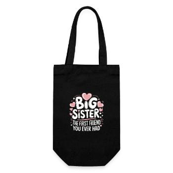 Sister Sibling Family - Gift Bag for Bottles - black - Front