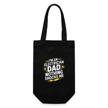 Electrician Electronics Technician Craftsman Profession Saying - Gift Bag for Bottles - black - Front
