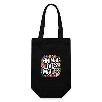 Vegetarian Vegan Veggie Vegetarian - Gift Bag for Bottles - black - Front