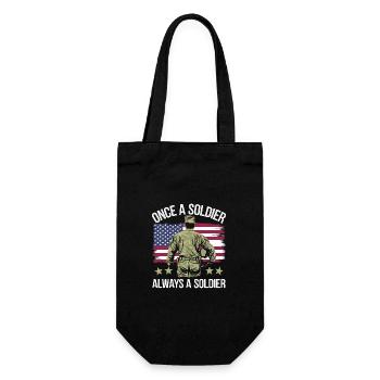 Veteran Militär Soldat - Geschenkbeutel für Flaschen - Schwarz - Vorne