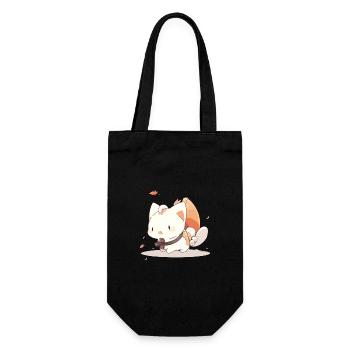 Cute Anime Cat - Gift Bag for Bottles - black - Front