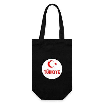 türkiye symbol türkei flagge fahne - Geschenkbeutel für Flaschen - Schwarz - Vorne
