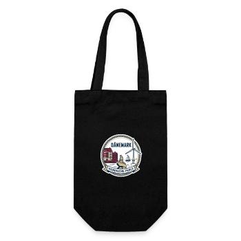 Dänemark - eine Nordische Perle - Geschenkbeutel für Flaschen - Schwarz - Vorne