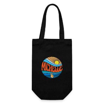 Michelle Hemd Vintage Sunset Michelle Groovy Krawatte - Geschenkbeutel für Flaschen - Schwarz - Vorne