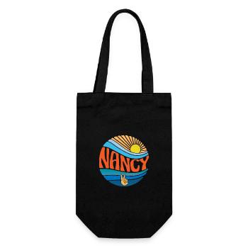 Nancy Hemd Vintage Sunset Nancy Groovy Tie Dye - Geschenkbeutel für Flaschen - Schwarz - Vorne