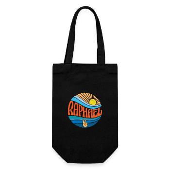 Raphael Hemd Vintage Sunset Raphael Groovy Krawatte - Geschenkbeutel für Flaschen - Schwarz - Vorne