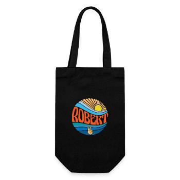 Robert Hemd Vintage Sunset Robert Groovy Krawatte Dye - Geschenkbeutel für Flaschen - Schwarz - Vorne