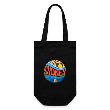 Sydney Shirt Vintage Sunset Sydney Groovy Tie Dye - Sac à bouteille - noir - Devant