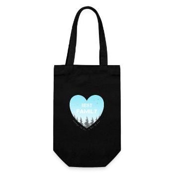 best family - Geschenkbeutel für Flaschen - Schwarz - Vorne