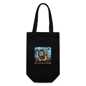 African Lion 2024 02 - Gift Bag for Bottles - black - Front