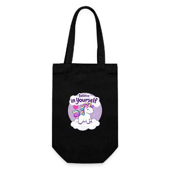 Believe In Yourself Unicorn Fantasy Art für - Geschenkbeutel für Flaschen - Schwarz - Vorne