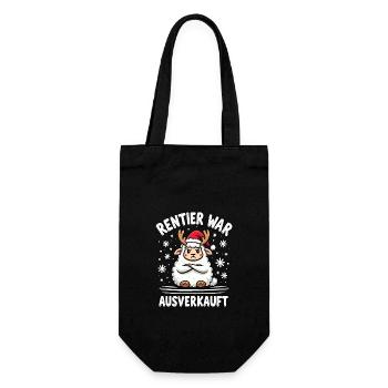 Rentier war ausverkauft Schaf - Geschenkbeutel für Flaschen - Schwarz - Vorne