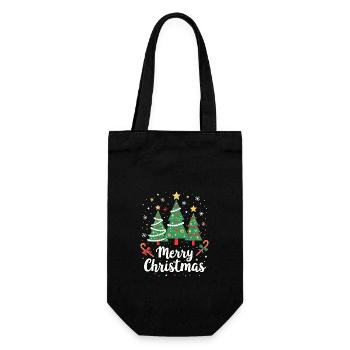Arbre de Noël Joyeux Noël Noël - Sac à bouteille - noir - Devant