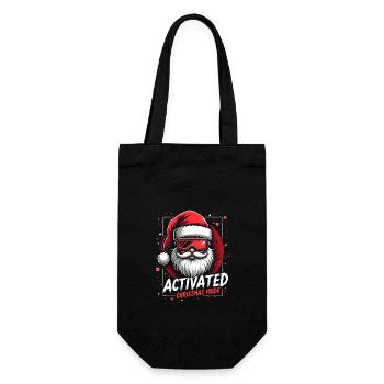 Santa Claus with ski goggles - Christmas Mode - Gift Bag for Bottles - black - Front