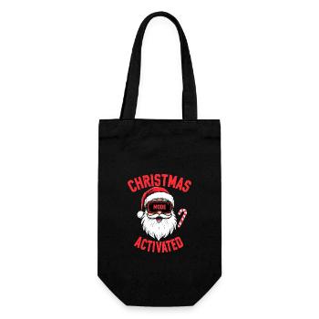 Christmas Mode Activated - Weihnachten - Gift Bag for Bottles - black - Front
