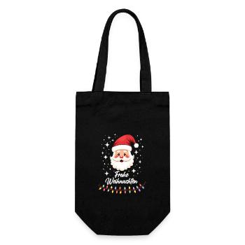 Frohe Weihnachten - Familien-Lustig - Geschenkbeutel für Flaschen - Schwarz - Vorne