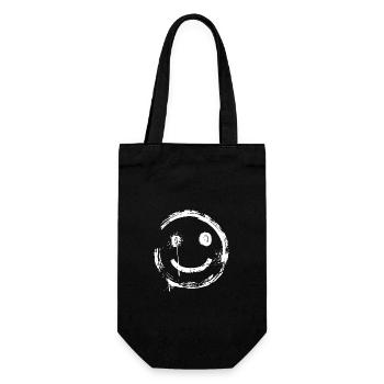 Spray Graffiti Smiley Grunge - Gift Bag for Bottles - black - Front