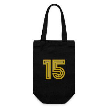 15. 15 ANS. 15e ANNIVERSAIRE. ANNIVERSAIRE 15 ANS. - Sac à bouteille - noir - Devant