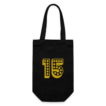 15. 15 ANS. 15e ANNIVERSAIRE. ANNIVERSAIRE 15 ANS. - Sac à bouteille - noir - Devant